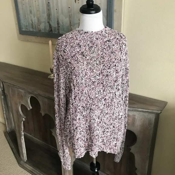 NWOT THAKOON Pink White Slit-Back Cotton-Blend Sweater Open Knit Casual Medium - Picture 2 of 8